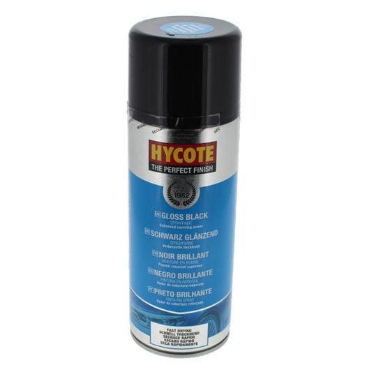 Gloss Black Spray Paint 400ml for Vehicles - Hycote