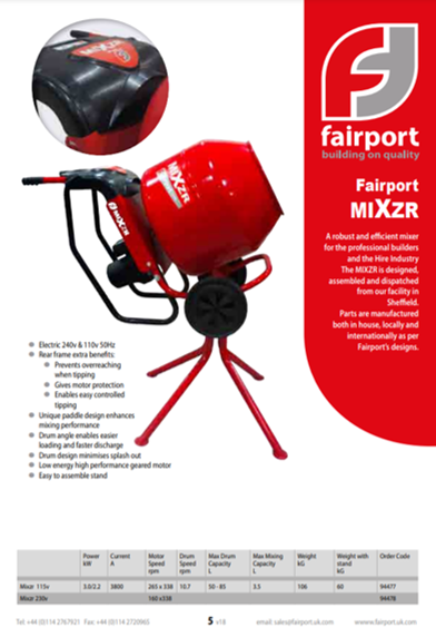 Fairport Mixzr Electric 230v