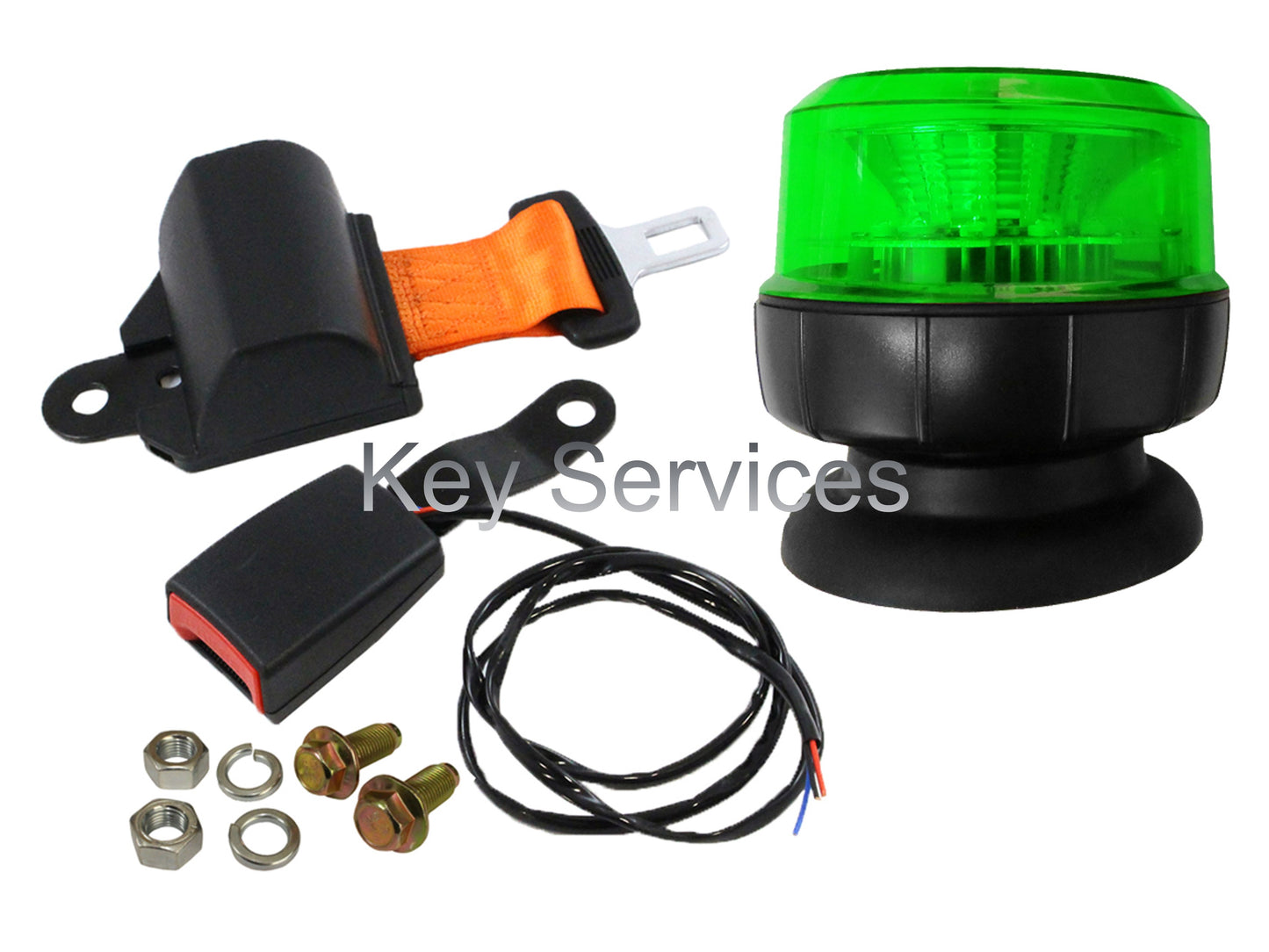 Vivid Low Profile Green Beacon Seatbelt Kit (Magnetic)