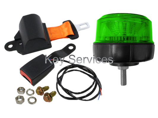 Vivid Low Profile Green Beacon Seatbelt Kit (Single Bolt)