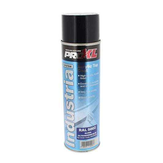 Proxl Industrial - Acrylic Topcoat Aerosol - Ral 5002 Ultramarine Blue (500ML)