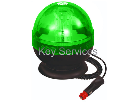 1/2 Lens Green LED Beacon (Magnetic)