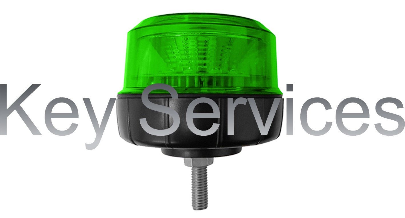 Vivid Low Profile Green LED Beacon (Single Bolt)